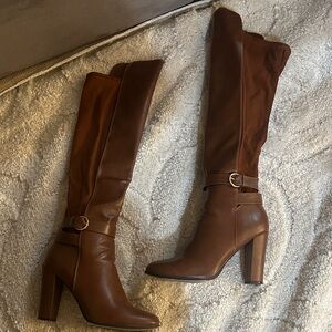 JustFab Brown Heeled Boots